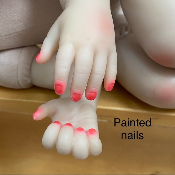 Adorable Kaydora Reborn 20 inch Silicone Baby Girl Doll With Painted Nails - Picture 10 of 13